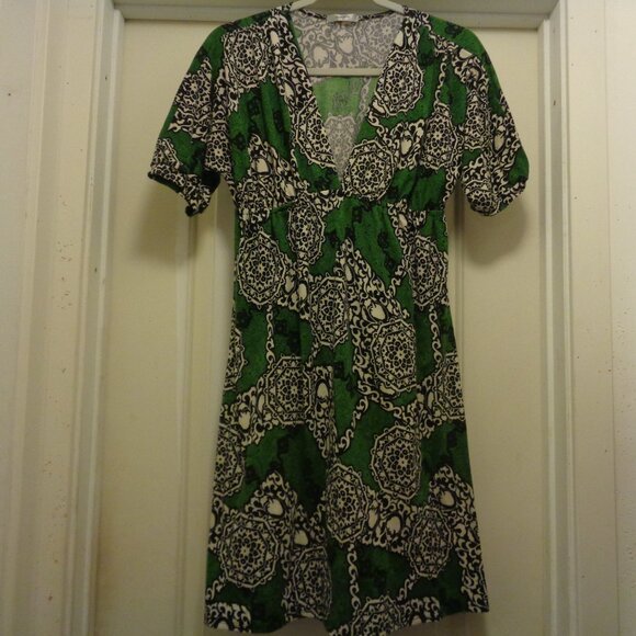 SOFT KNIT FOREST GIRL EMPIRE WAIST SHORT DRESS BY SOPHIA M - Picture 1 of 10